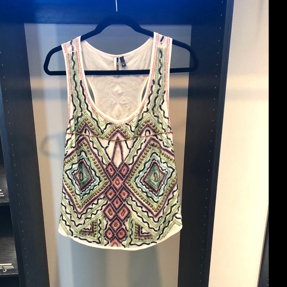 Beaded TOPSHOP top size 12